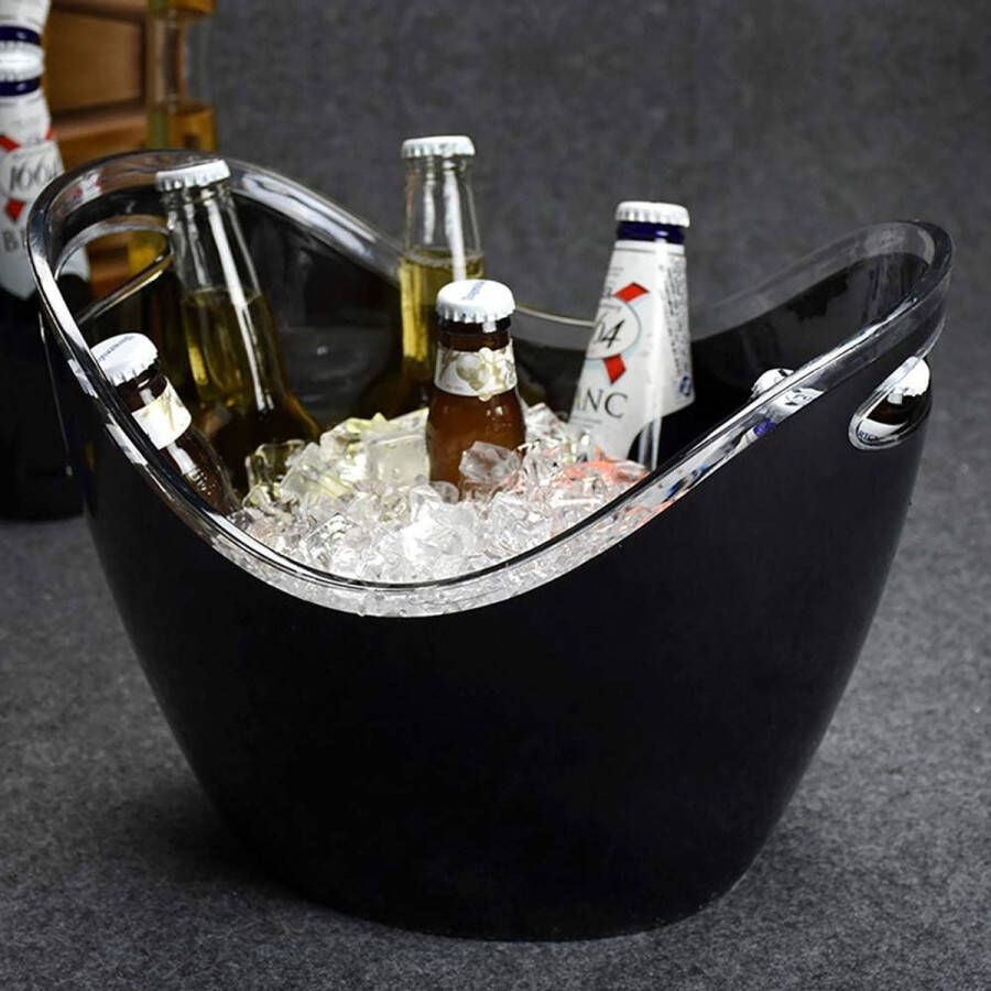 Drankkoeler 3 5 liter ijsemmer wijnijsemmer plastic flessenkoeler voor wijn champagne bierflessen 27 x 20 x 19 cm