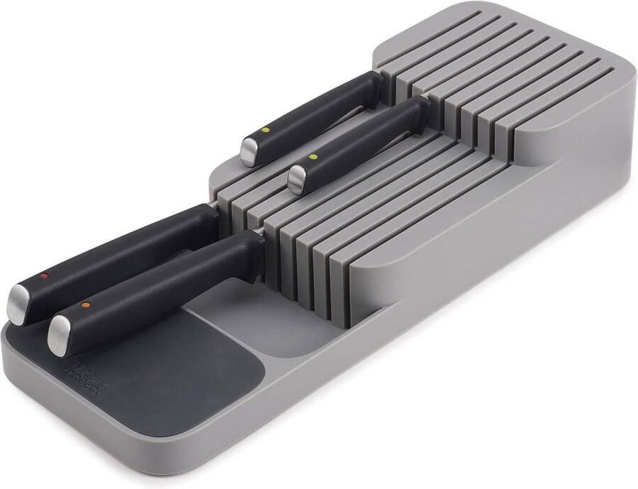 DrawerStore Messenhouder voor maximaal 9 messen Keuken Opbergers & Lade Opbergers Compact Grijs Messenblok