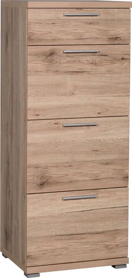 Dressoir Bastia Eiken Breedte 48 cm Hoogte 120 cm Diepte 40 cm Met lades Zonder deuren