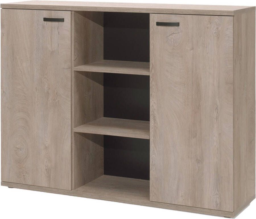 Dressoir Erasmus Eiken Breedte 160 cm Hoogte 117 cm Diepte 40 cm Met planken Met openslaande deuren