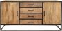 Merkloos Sans marque Dressoir Denver | Mangohout en staal | 165 cm - Thumbnail 1