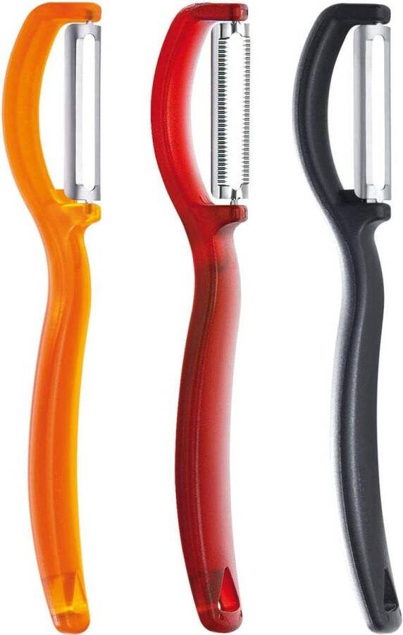 Drie dunschillers zwart rood en goud met ergonomische handgreep