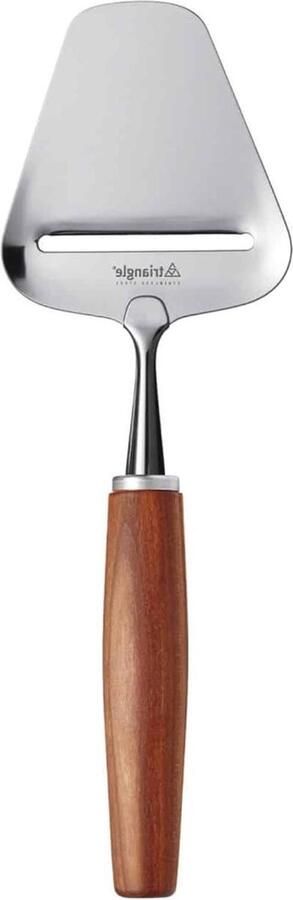 Driehoekige Kaasschaaf Greep Rubberhout en RVS Cheese Slicer