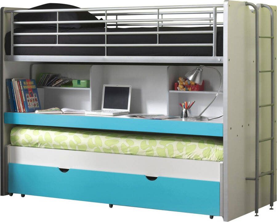 Driepersoons hoogslaper Evi Turquoise Hoogte 160.8 cm