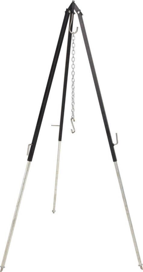 Driepoot Standaard voor Dutch Oven 150cmH-incl. ketting en haak voor bevestiging van de Dutch oven