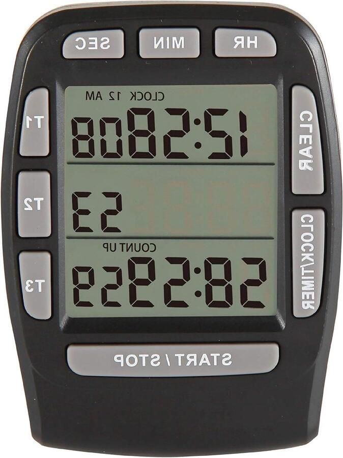Drievoudige digitale keuken timer aftellen en optellen luide zoemer batterij vervangbaar bakken koken barbecue gym examen vergadering persoonlijke verzorging zwart kookwekker digitaal
