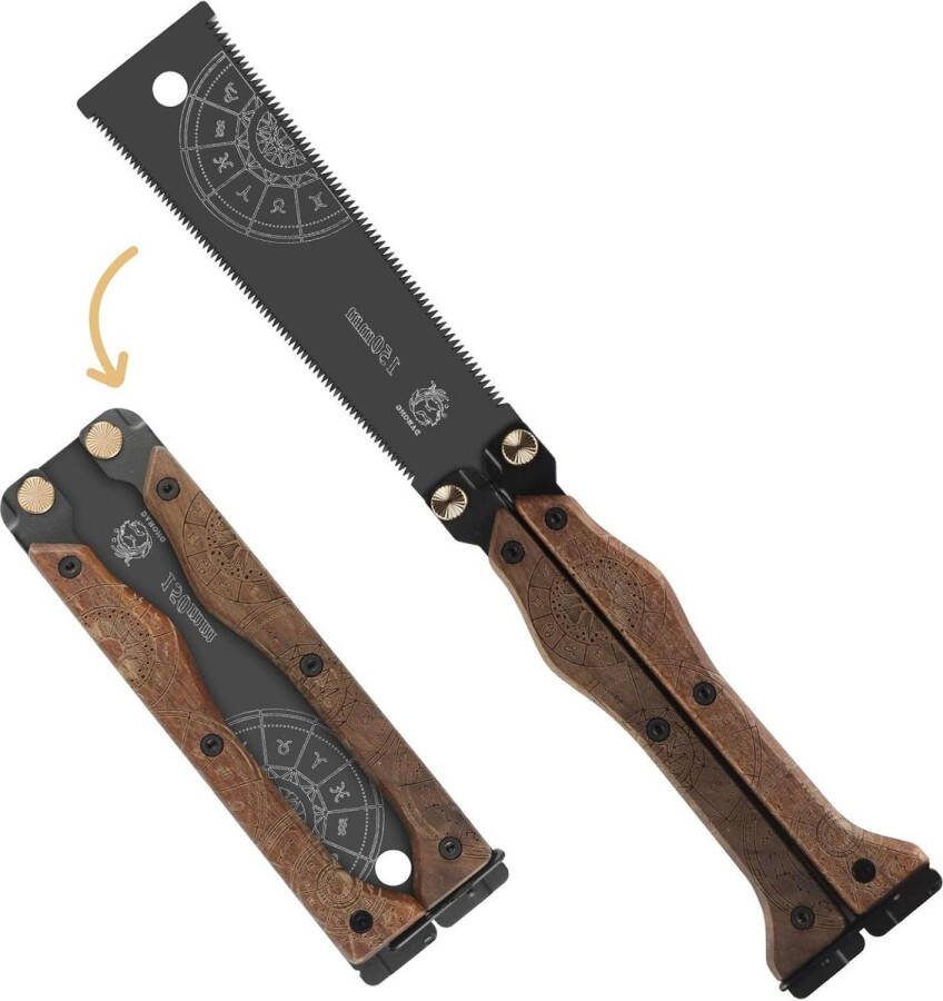 Driezijdig schuurtanddesign Japanse klapzaag gemaakt van SK85 koolstofstaal 150 mm handzaag draagbare houtbewerkingszaag