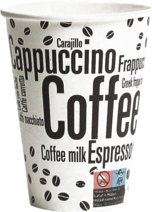 Drinkbeker Wit Koffiebeker Kartonnen Beker 200ml 500 stuks Wegwerpbeker Papieren Beker To-Go