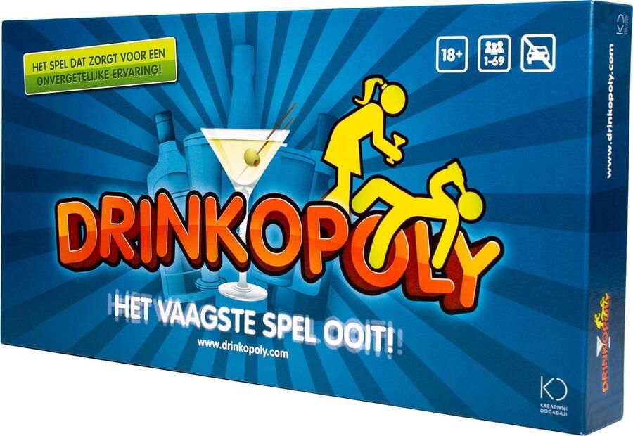 Drinkopoly Bordspel Het vaagste spel ooit! Nederlands Spel voor Volwassenen Shotjes Spel- NL Editie Drank Spel Drinkspel