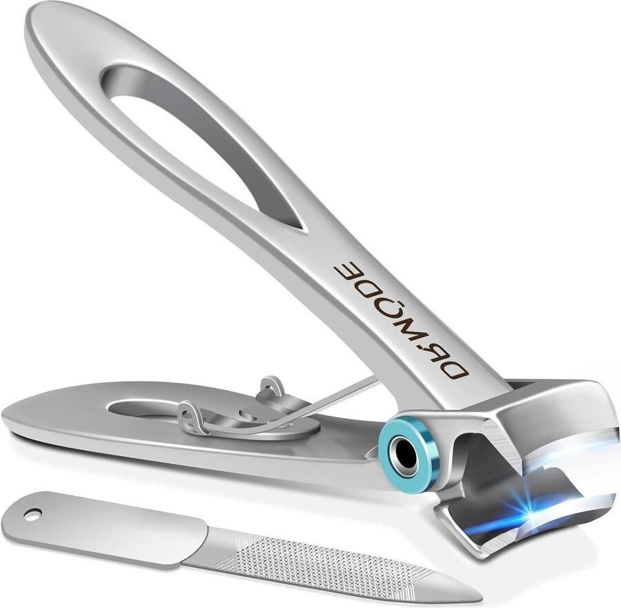 DRMODE Nagelknipper 16 mm brede kaakopening Roestvrij staal Grote voetnageltang Teennagelknipper Mannen Dikke nagels Nagelknipper