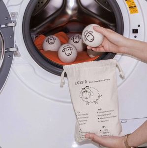 Droger Ballen – Zero waste Dryer Balls Duurzaam – Wasverzachter – Herbruikbare Drogerballen – Droogt de was sneller –Lifestyle Mood- energie besparing