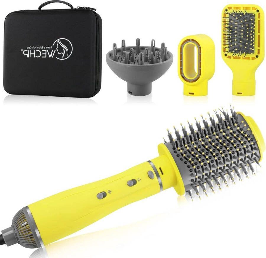 Droogkap 4-in-1 Fohnborstel Afneembaar 1100 Watt voor het drogen volumumiseren gladmaken krullen Negatieve Ion Hair Dryer Brush vermindert antistatisch kroezen