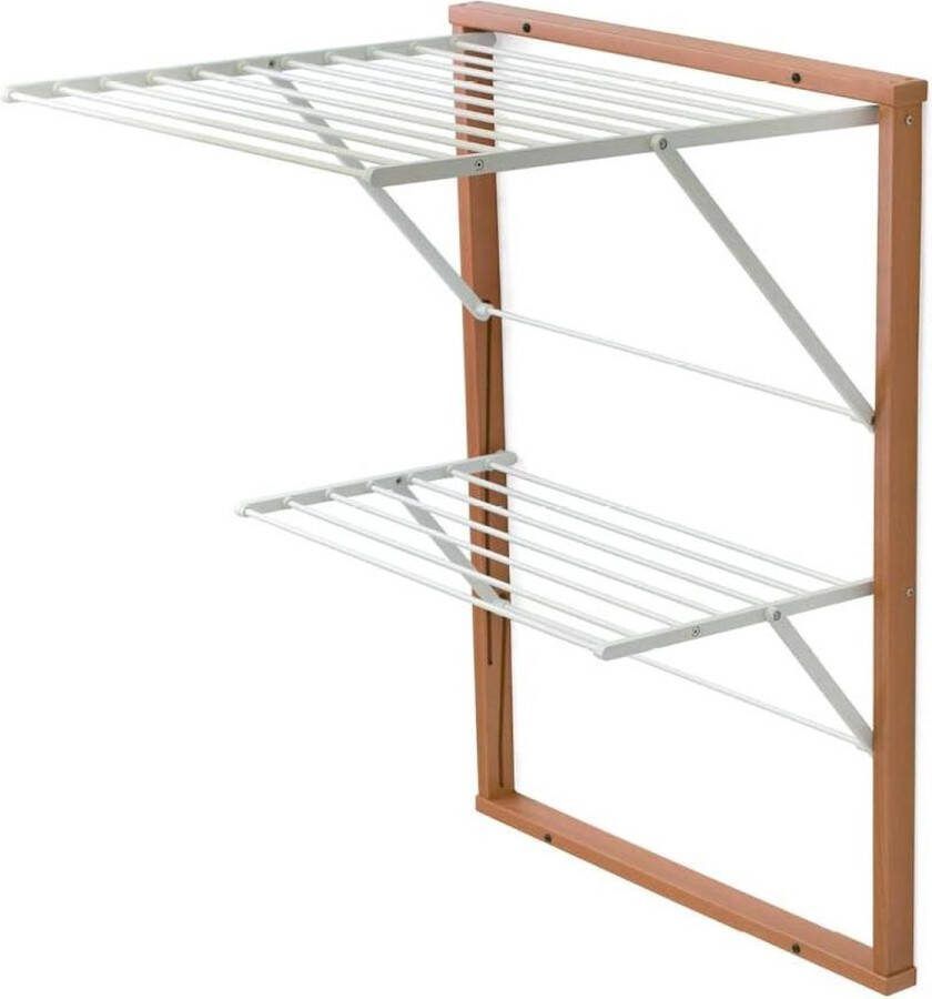 Droogrek KEVIN hout afsluitbaar 11 m uittrekbaar Finish Cherry Ar-It het hart van het hout houten droogrek wanddroogrek