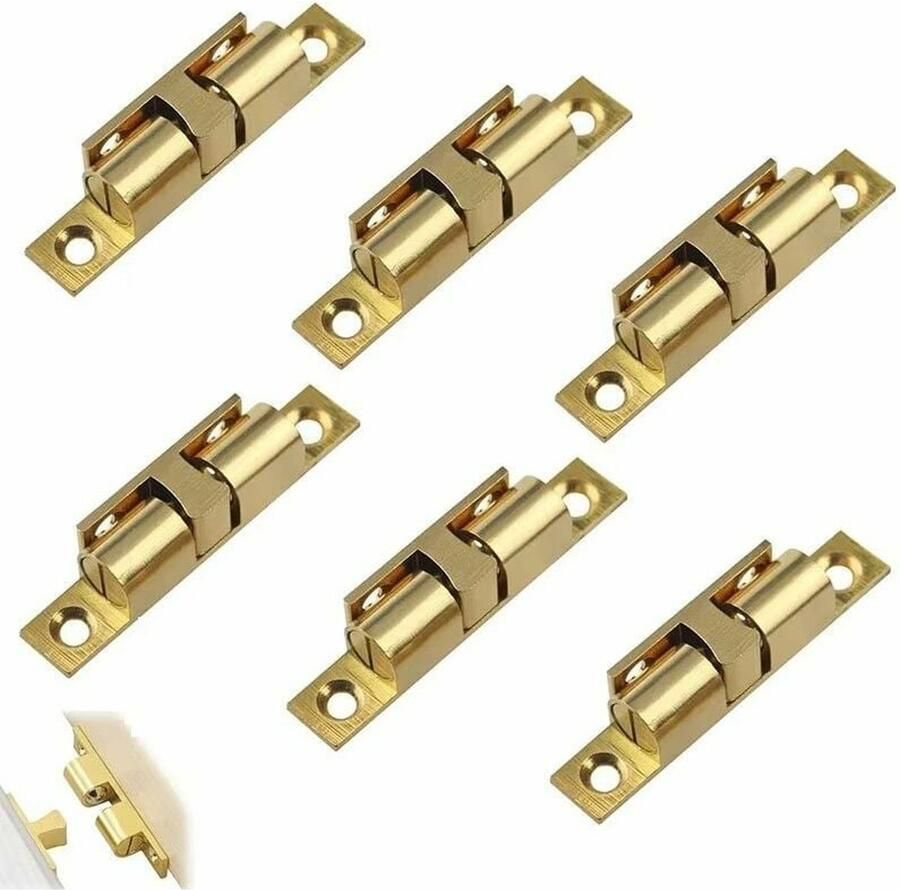 Drukslot- Deurslot Meubelslot Kastslot Slot Deursnapper Drukbeslag Snapslot Druksnapper Ladeslot -Voor keukenkast en lade-Druksnapper – Deursnapper Magneetsnapper– Keukenkast – Magnetisch – 6 Stuks zinklegering