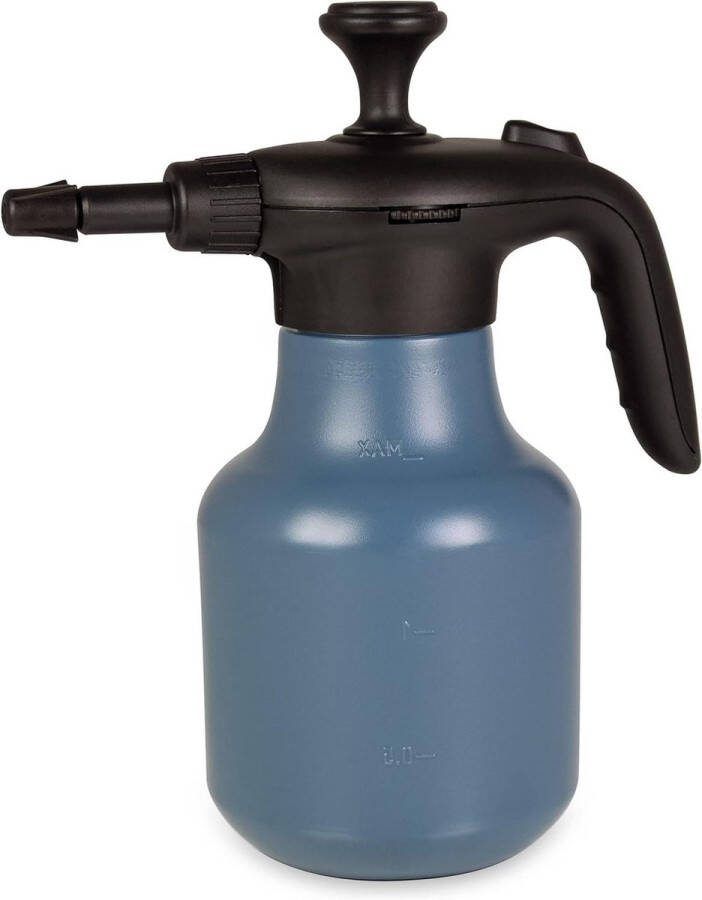 Drukspuit sproeier met verstelbaar mondstuk 3 bar inhoud 15 L kleur blauw 3132DB