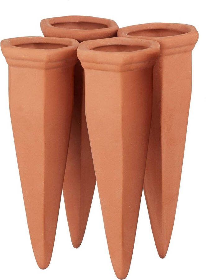 Druppelsysteem 4 stuks Bewateringssysteem voor flessen Terracotta