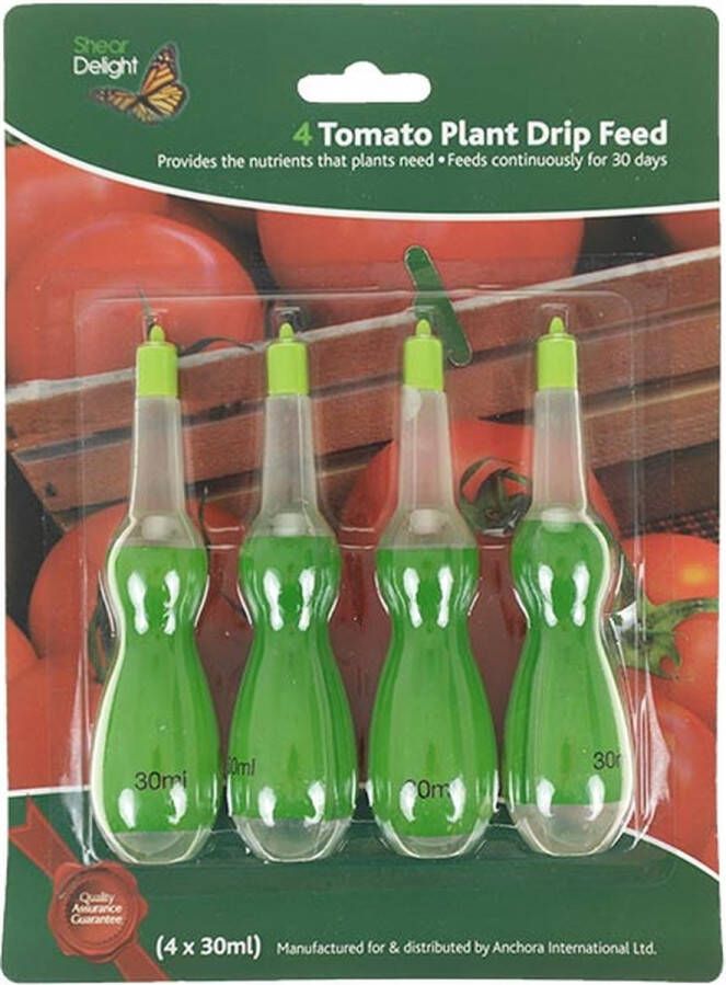 Druppelvoeding voor Tomatenplanten Plantvoeding Druppeltuit 4 x 30 ml