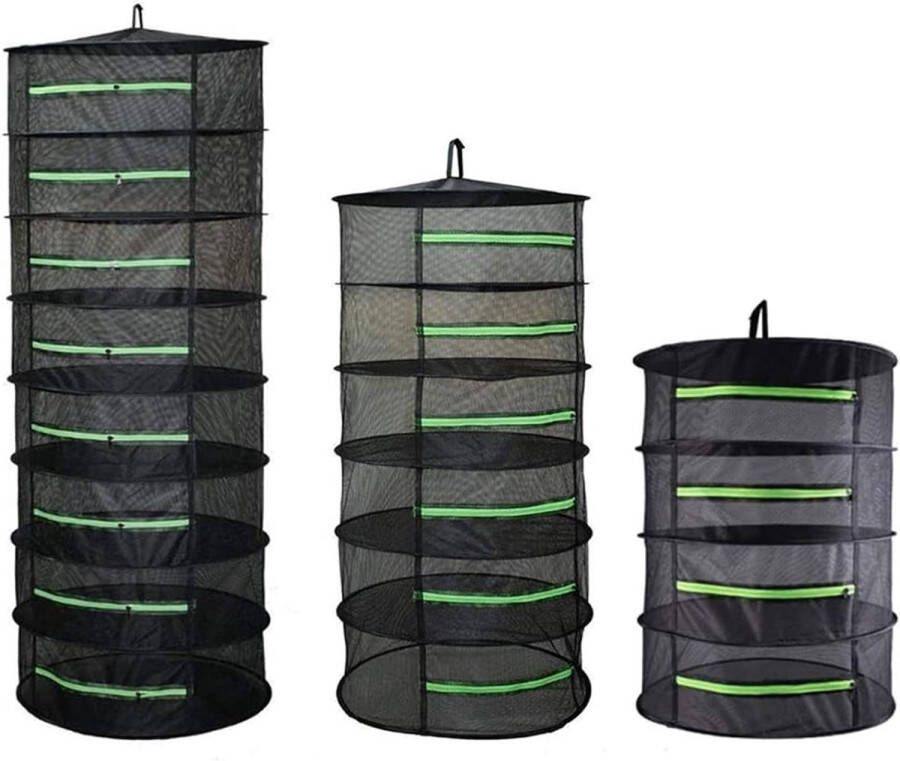 Drying net for herbs 4-layer herb dryer plants drying rack zip foldable hanging suitable for dried flowers fish meat herbs fruits TONIJAWES pasta droogrek