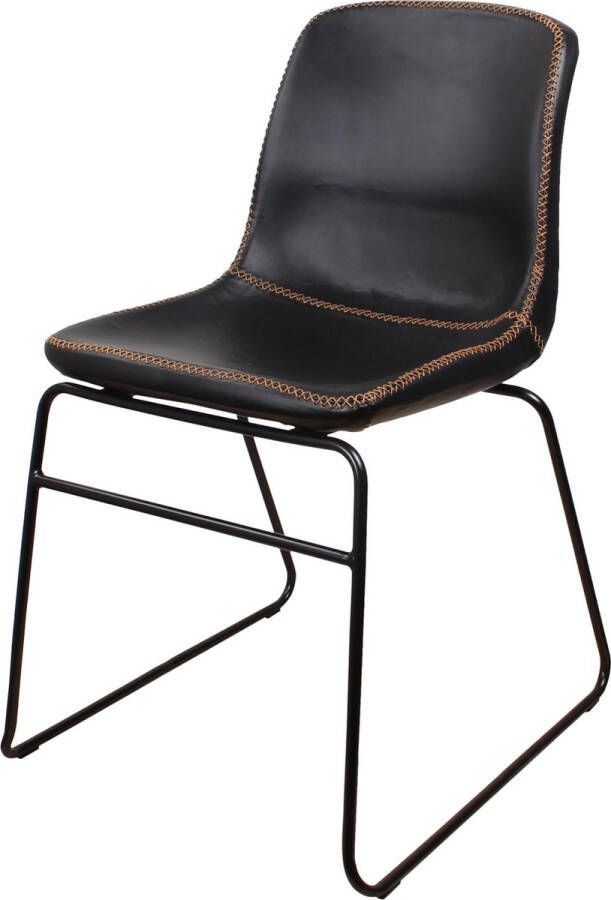 DS4U Jet stoel eetkamerstoel vintage kuipstoel industriele stoel zwart