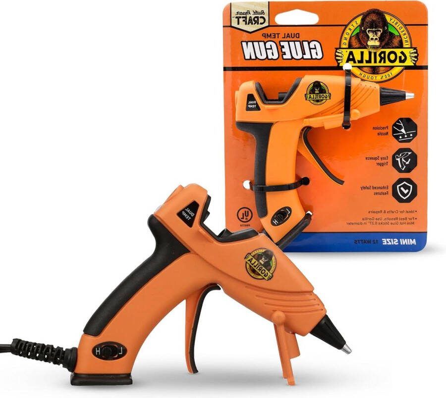 Dual Temp Mini Heet Lijmpistool voor Doe-het-zelvers Oranje