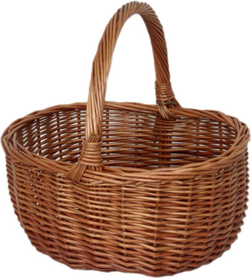 Dubbel gestoomd ovaal Wicker bruin 31 x 12 x 26 cm Rode hamer