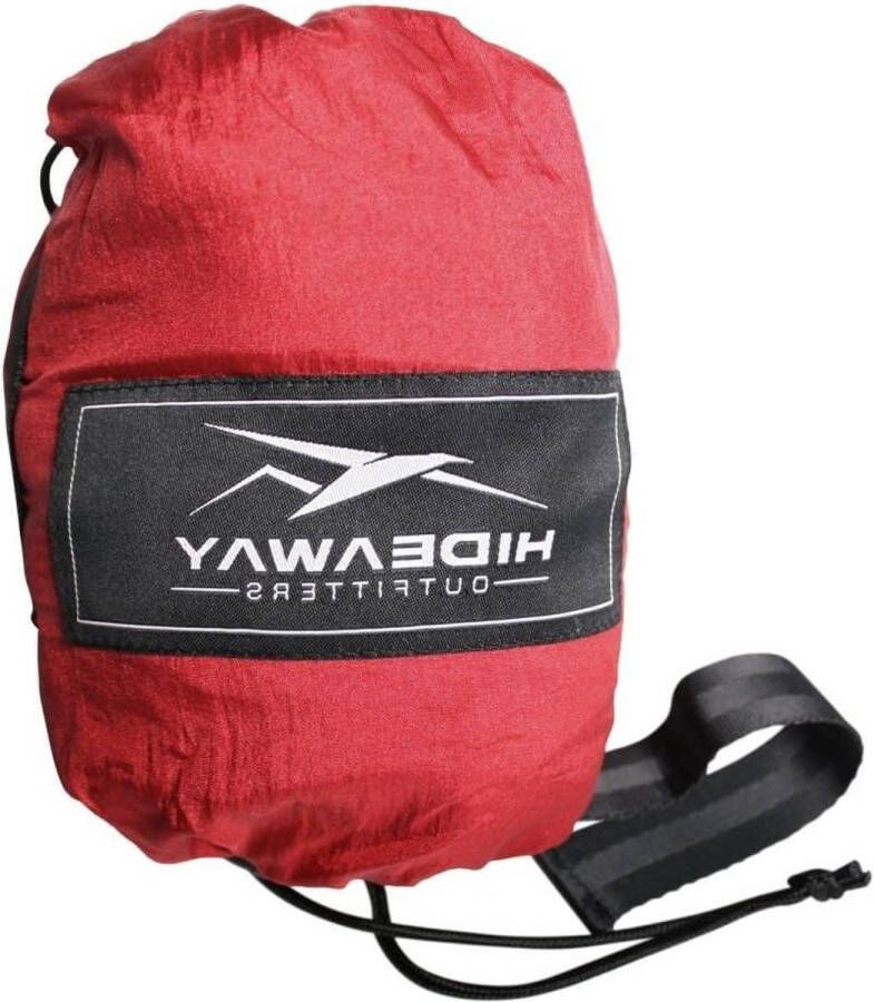 Dubbele hangmat voor 2 personen ultralicht nylon goudgeel bordeaux rood met ophanging en karabijnhaak voor outdoor reis en camping hangmat 2 person