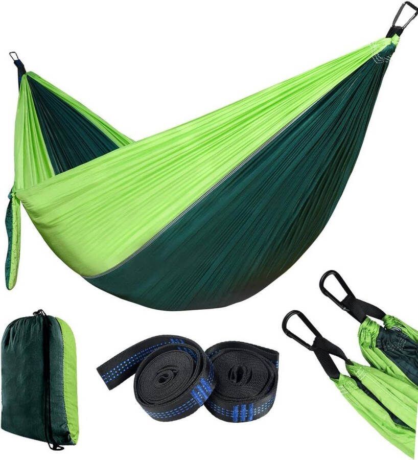 Dubbele Hangmatset met Riemen voor Reizen Campinghangmat voor 1 of 2 Personen Camping voor Mannen en Vrouwen