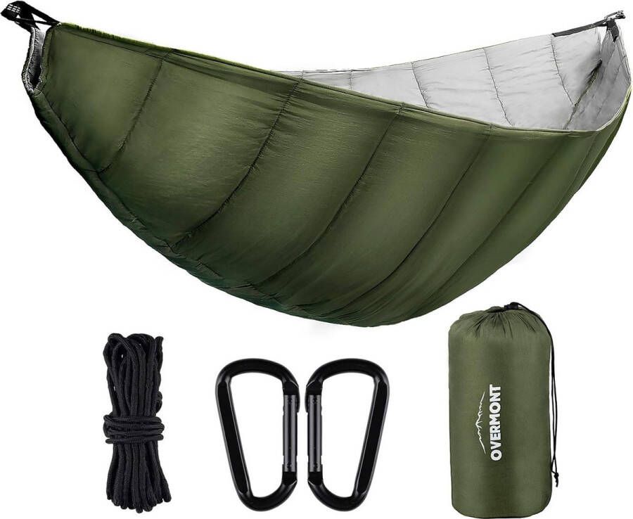 Dubbele Laag Hangmat TÜV Gecertificeerde Camping Hangmatten Draagvermogen van 400 kg Gemaakt van Parachute Nylon voor Buitenshuis Reizen Tuin 270x140cm