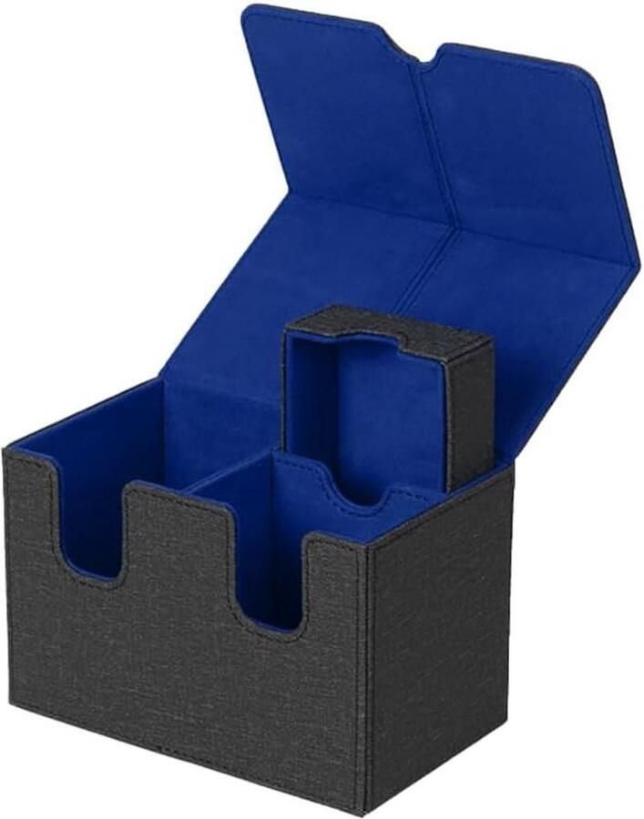 Dubbele Lederen Deck Box MTG Houder Met Dobbelstenen Lade Sterke Magneet Grote Capaciteit Ruilkaartspellen