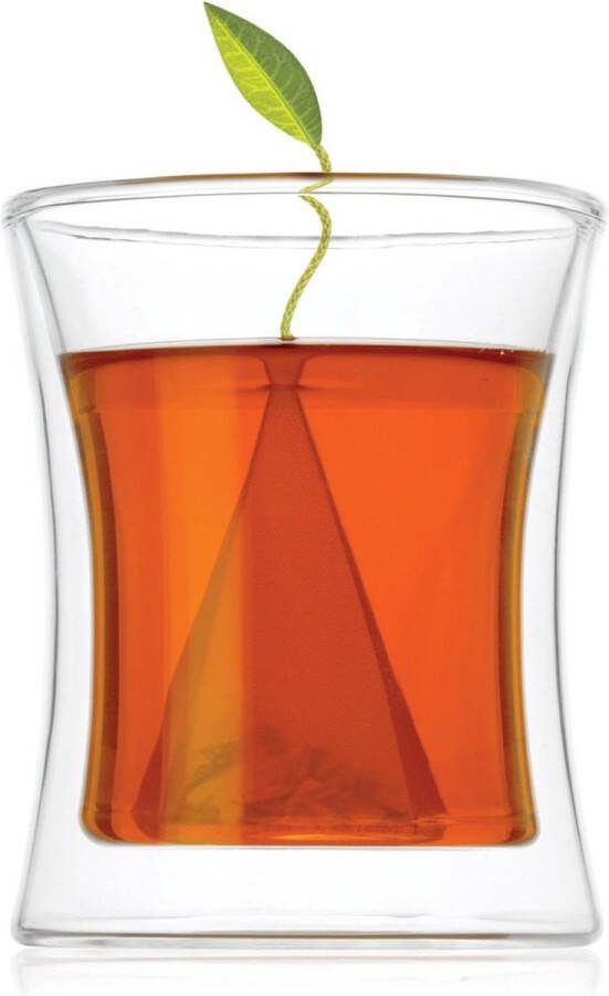 Dubbele Muur Theeglas 300 ML Poom met Thee Forté dubbelwandige theeglazen