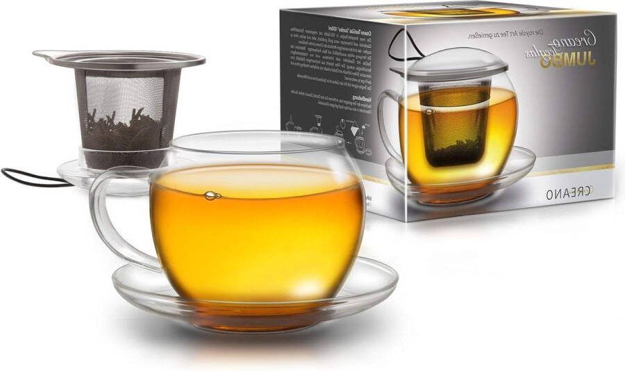 Dubbelwandig theeglas latte macchiato thermo mok Kolibri 250ml exclusieve geschenkdoos groen