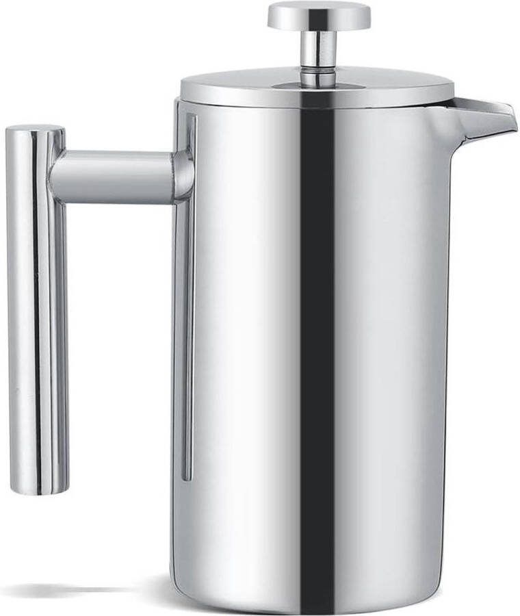 Dubbelwandige RVS Koffiemachine Theepot 350 ml met Filter