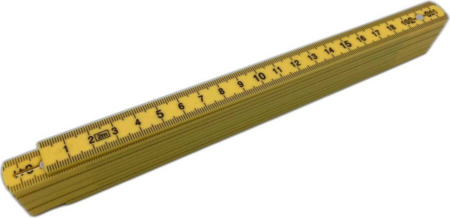 Duimstok Vouwmeter 2 meter Kunststof 10-delig Centimeters & Inches