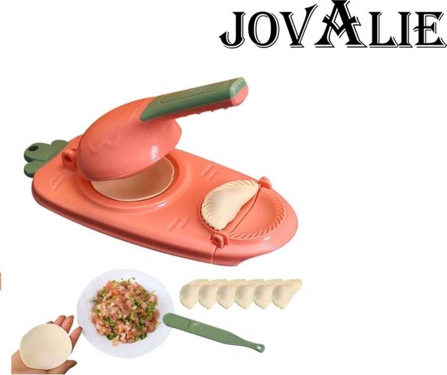 Jovalie Dumpling Maker 2-in-1 Ravioli Maker -Pastei Maker Empanade Maker Knoedelvorm Roze