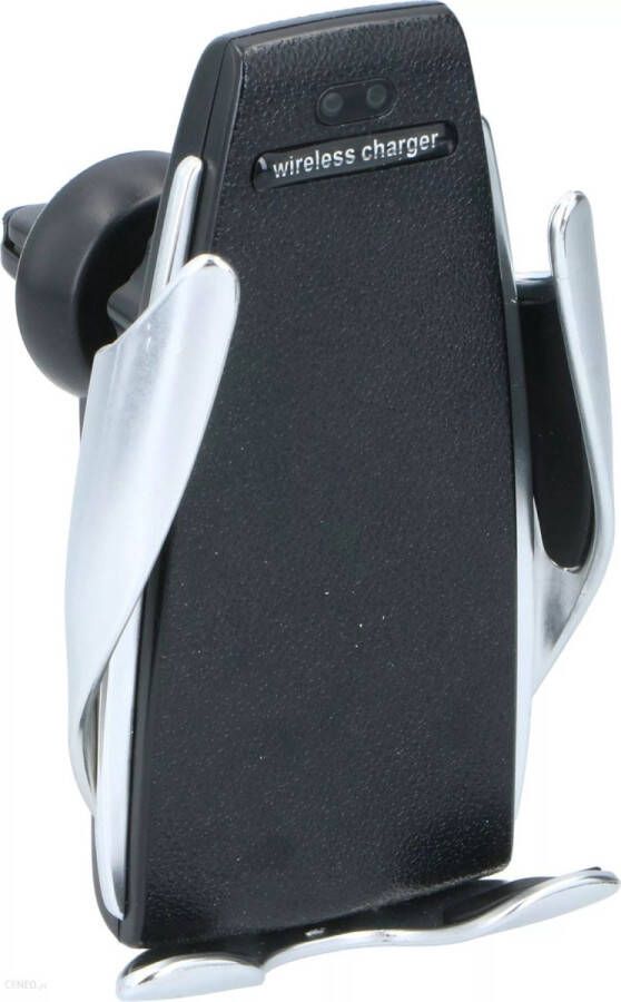 Dunlop Telefoonhouder met Draadloos Opladen Qi-Technologie 360º Kantelbaar Zwart Zilver