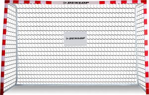 Dunlop Voetbaldoel 300 x 200 x 110 CM Metaal Voetbaltrainingsmateriaal voor Alle Leeftijden Makkelijke Montage Wit Rood