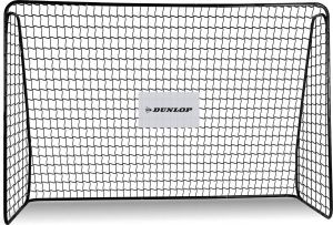 Dunlop Voetbaldoel 300 x 205 x 120 CM Metaal Voetbaltrainingsmateriaal voor Alle Leeftijden Makkelijke Montage Zwart