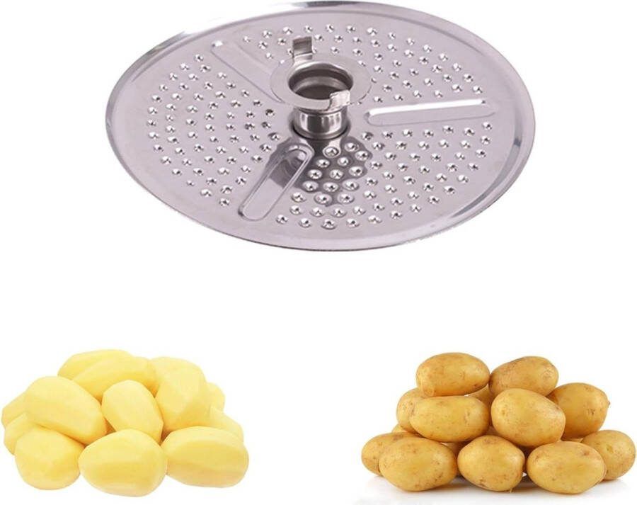 Dunschiller voor Thermomix TM6 TM5 Kunststof groenteschiller Aardappelschiller Rasp Schillen van aardappelen groenten en fruit Zilver