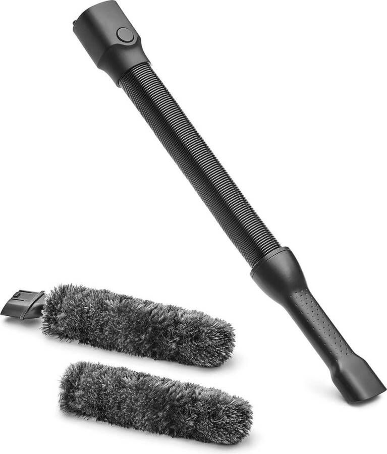 Duster Kit Buigzame Plumeau Zuigslang Reiniging van Gevoelige Voorwerpen Krasvrij Afdusten Stofzuigeropzetstuk Wasbaar 8000 Accustofzuiger Grijs Zwart Plumeau