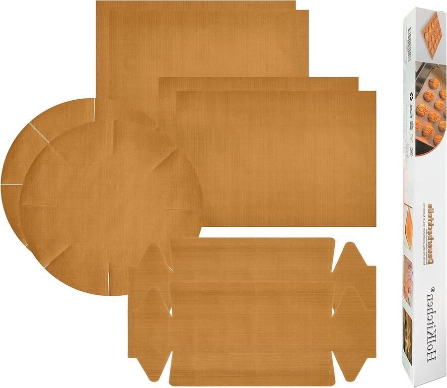 Duurzame bakbladen premium bakpapier herbruikbaar hittebestendig anti-aanbaklaag vaatwasmachinebestendig vierkant rond broodvormen