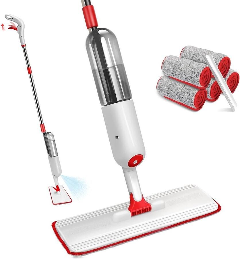 Sproeimop Met Waterreservoir en Microvezel Dweilpads Spray Mop Voor Reiniging Van Hardhout Marmer Laminaat Tegelvloer Mop