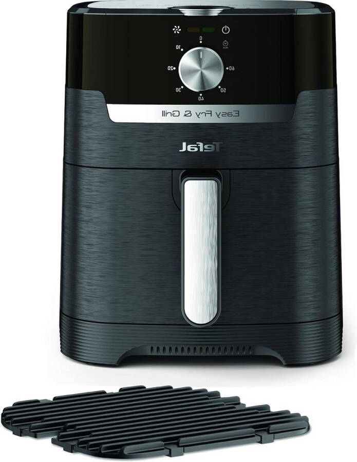 Easy Fry & Grill Classic 2-in-1 Heteluchtfriteuse en Grill Grote Capaciteit 42 liter Instelbare Temperatuur en Timer Zwart