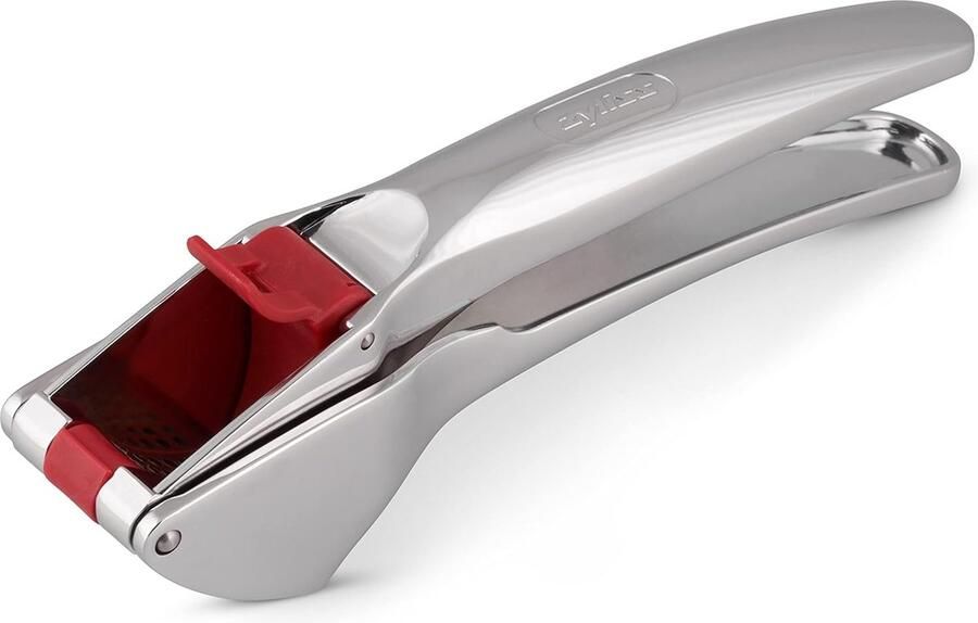 Easy Release Knoflookpers Zilver Rood Knoflookpers voor het pletten van knoflook knoflookteentjes