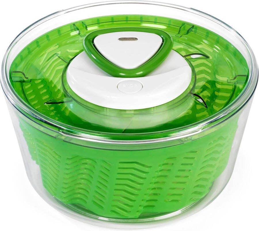 Easy Spin 2 slacentrifuge groot kunststof groen saladedroger inclusief slakom Aquavent-technologie
