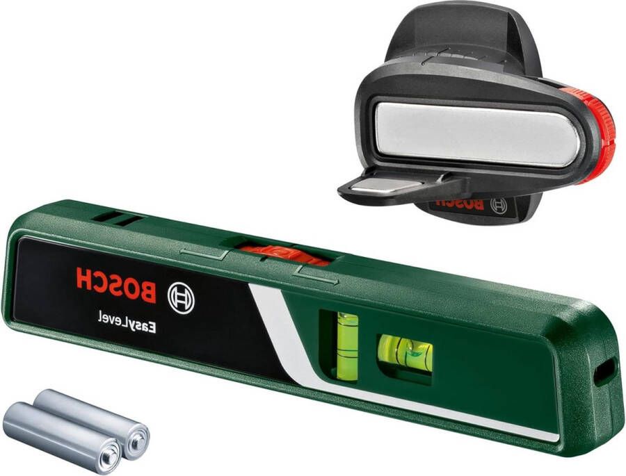 EasyLevel laser waterpas met wandhouder laserlijn en laserpunt voor flexibel uitlijnen en hoogte overbrengen Bosch