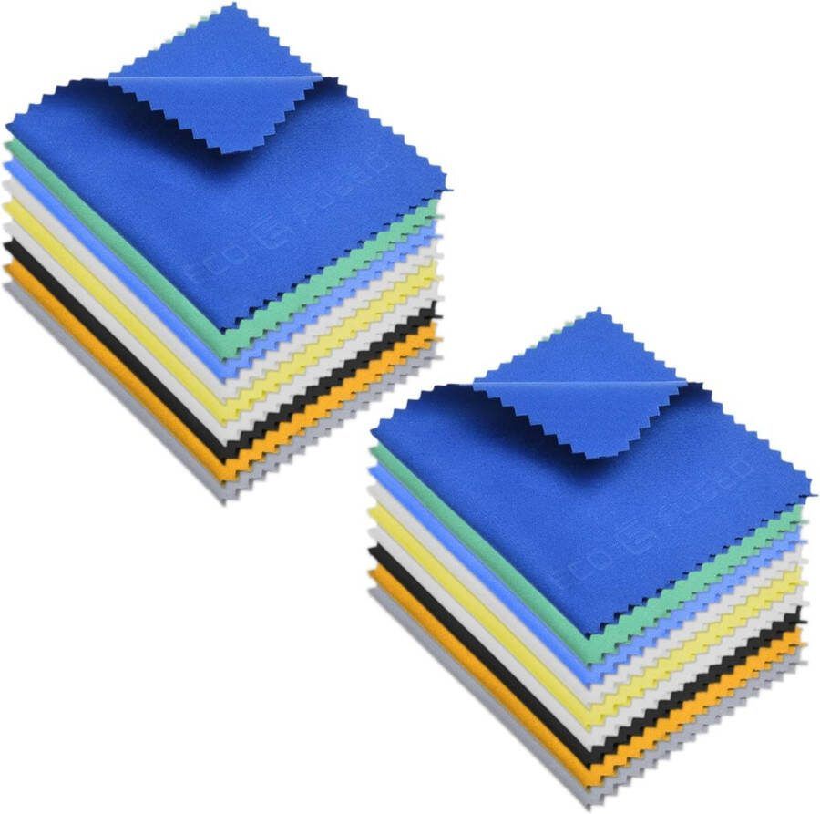 Eco-fused Microvezel Doekjes 18-pack voor het reinigen van glazen brillen cameralens iPad tablets telefoons iPhone Android-telefoons laptops LCD-scherm en gevoelige oppervlakken