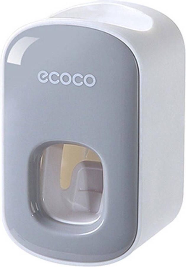 ECOCO Tandpasta dispenser Toothpaste dispenser Tandpasta uitknijper Toothpaste Badkamer accessoires Grijs