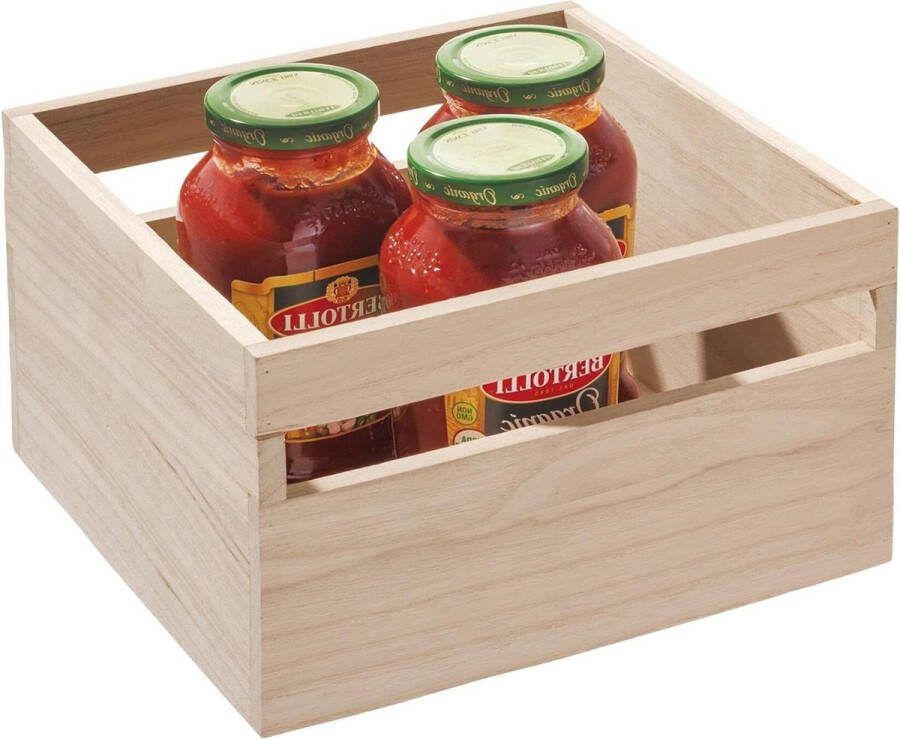 EcoWood Keukenopbergdoos Milieuvriendelijke houten keukencontainer opbergkist voor keukens en badkamers beige 254 x 254 x 157 cm