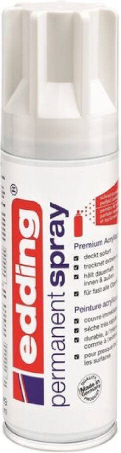 Edding Spuitverf Spray Verf 953 Verkeerswit Glas Metaal Hout Kunststof etc. 200ml 1 stuk