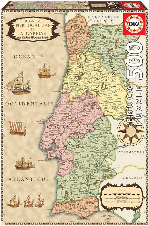 Educa Legpuzzel Historische Kaart Portugal 500 stukjes